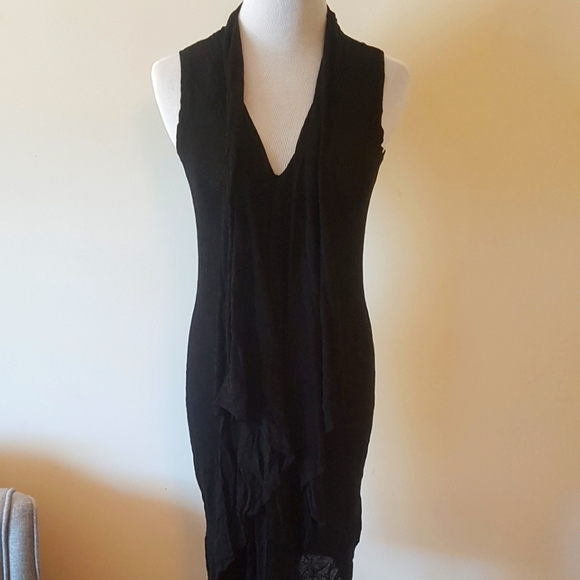 RUDSAK Dresses & Skirts - NWOT Rudsak Black Dress / Long Top Body Con - Small